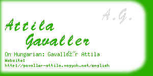 attila gavaller business card